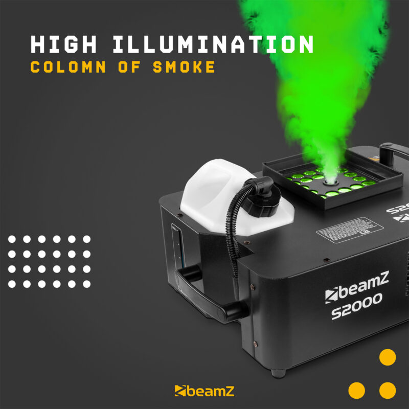 BeamZ S2000 Vertical Smoke Machine With LED Lights
