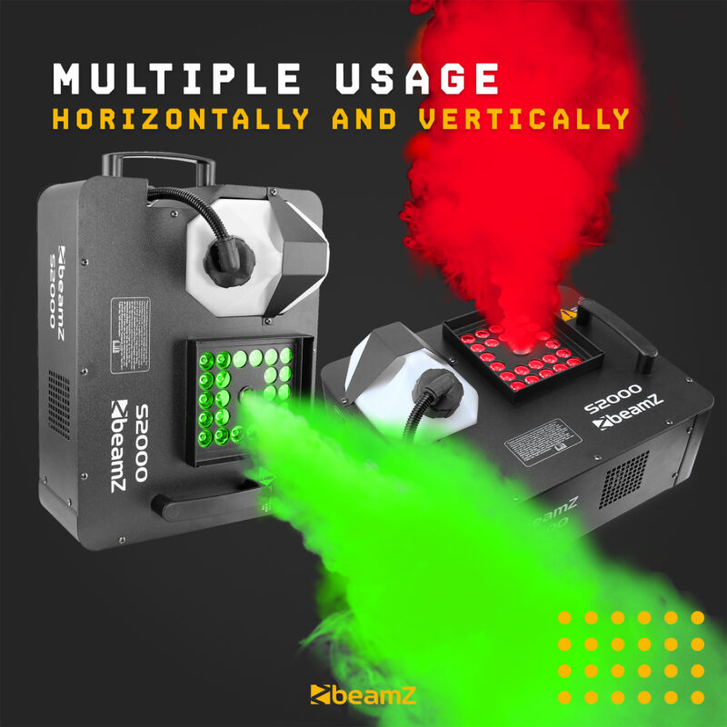 BeamZ S2000 Vertical Smoke Machine With LED Lights