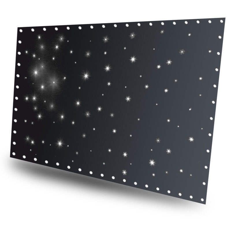 BeamZ 3x2m SparkleWall LED Star Cloth Backdrop with Remote – White