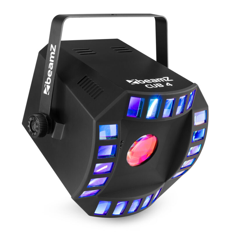 BeamZ Cub4 MK2 LED Quad Derby with Moonflower Light