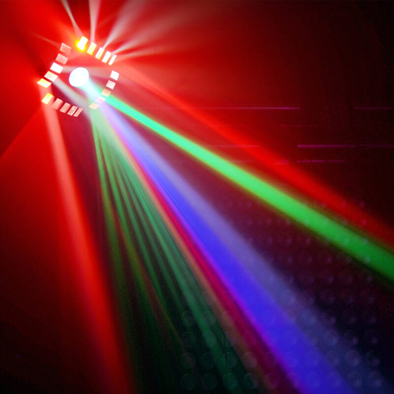 BeamZ Cub4 MK2 LED Quad Derby with Moonflower Light