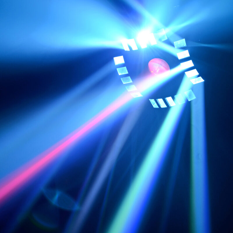 BeamZ Cub4 MK2 LED Quad Derby with Moonflower Light