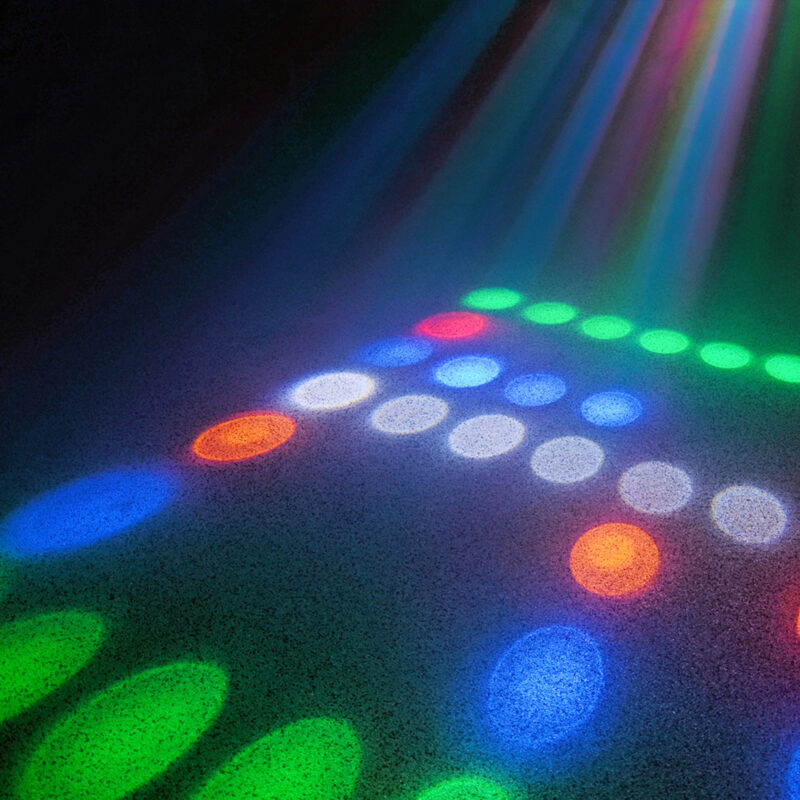 BeamZ Cub4 MK2 LED Quad Derby with Moonflower Light