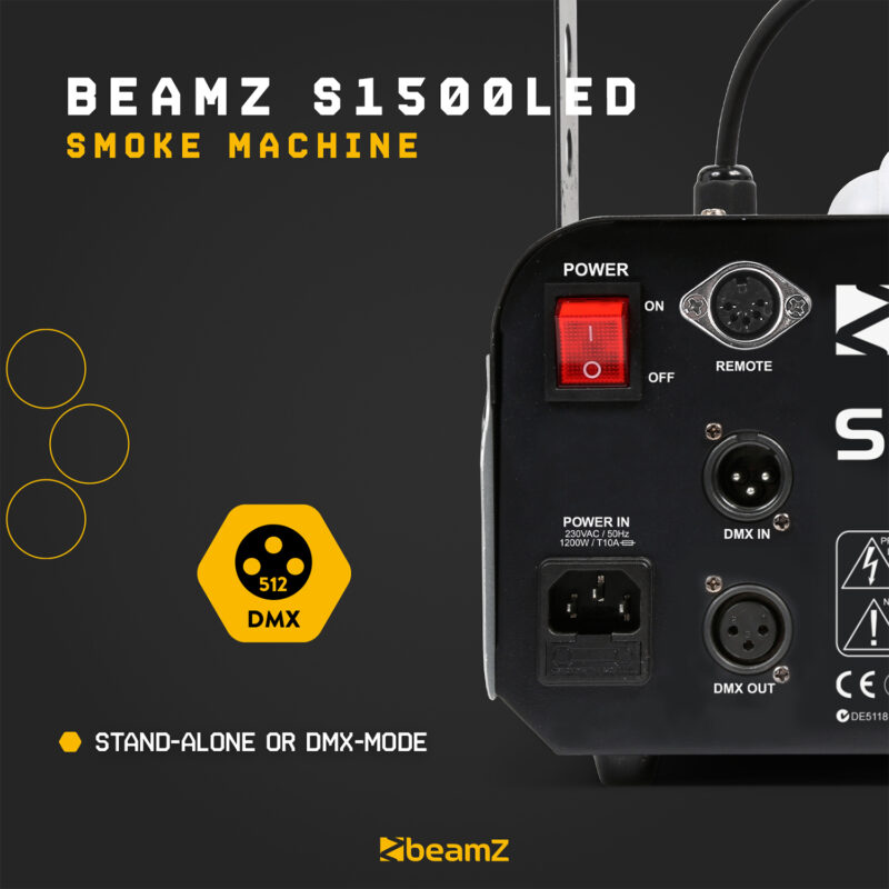 BeamZ S1500LED Smoke Machine with Lights
