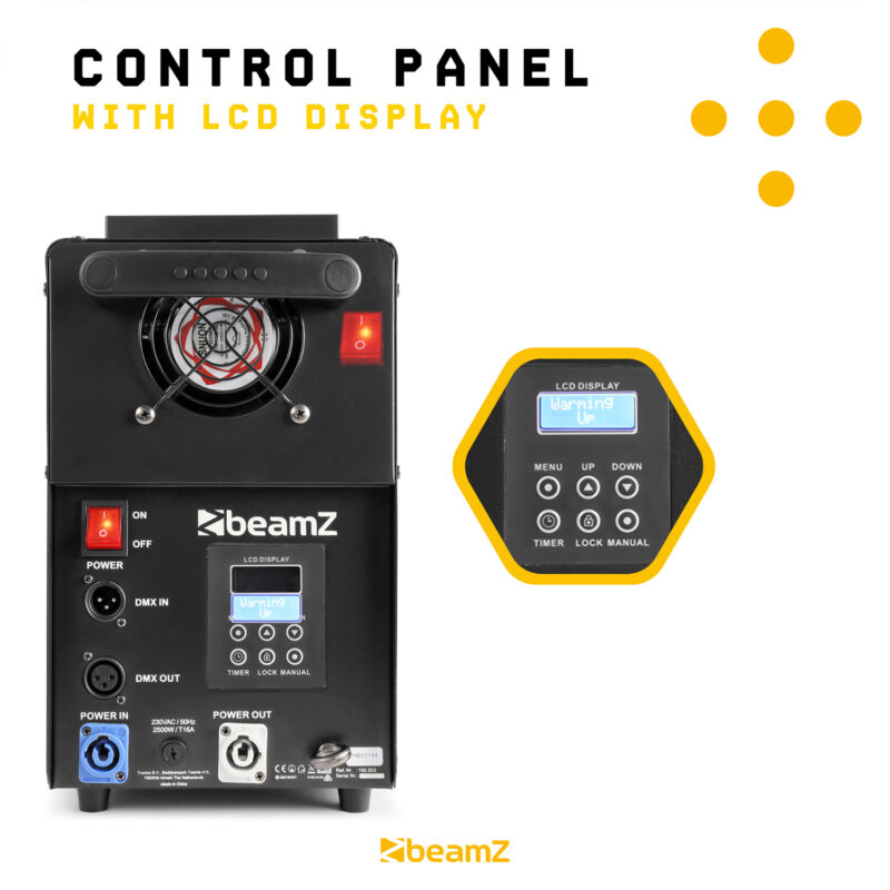 BeamZ S2500 DMX Smoke Machine with LED Light Effect