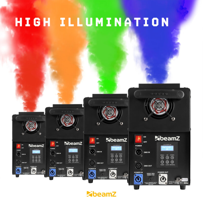 BeamZ S2500 DMX Smoke Machine with LED Light Effect