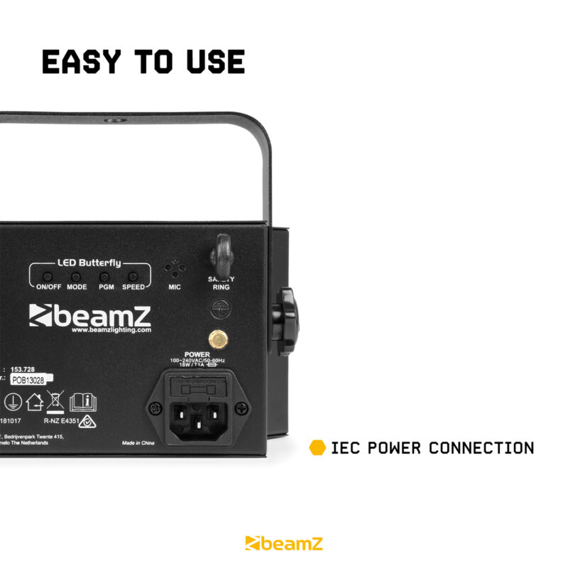 BeamZ Butterfly LED Derby Light with Strobe Effect