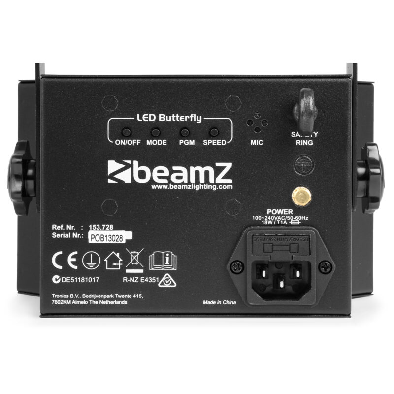 BeamZ Butterfly LED Derby Light with Strobe Effect