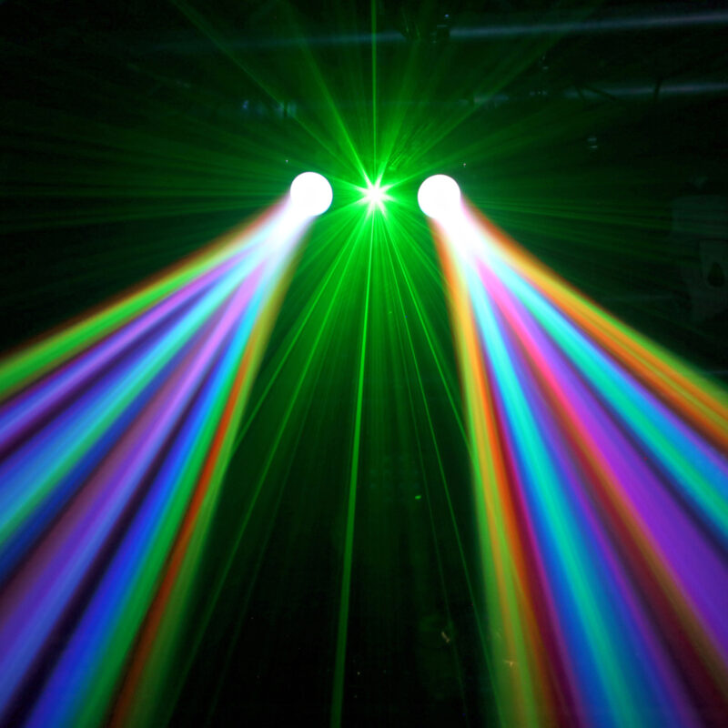 BeamZ Terminator 3-in-1 Double MoonFlower, Laser & Strobe Light