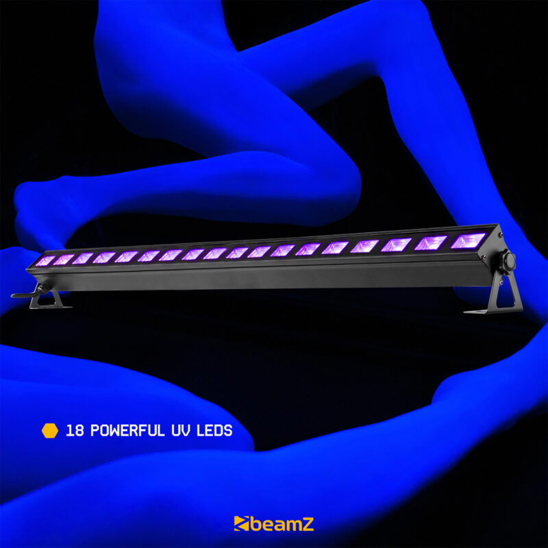 BeamZ BUV183 LED UV Blacklight Bar – 18x 3W