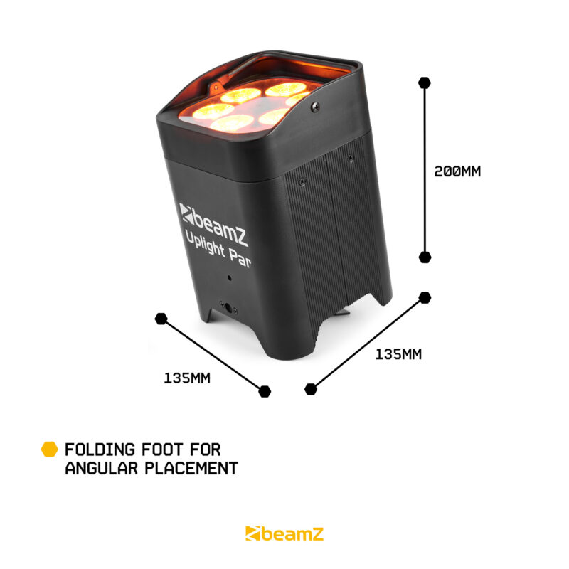 BeamZ BBP96 Battery Powered Par Uplighter with Wireless DMX – 60W