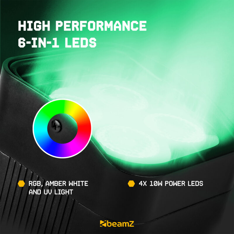 BeamZ BBP94 Wireless Battery Powered Par Uplighter – 40W