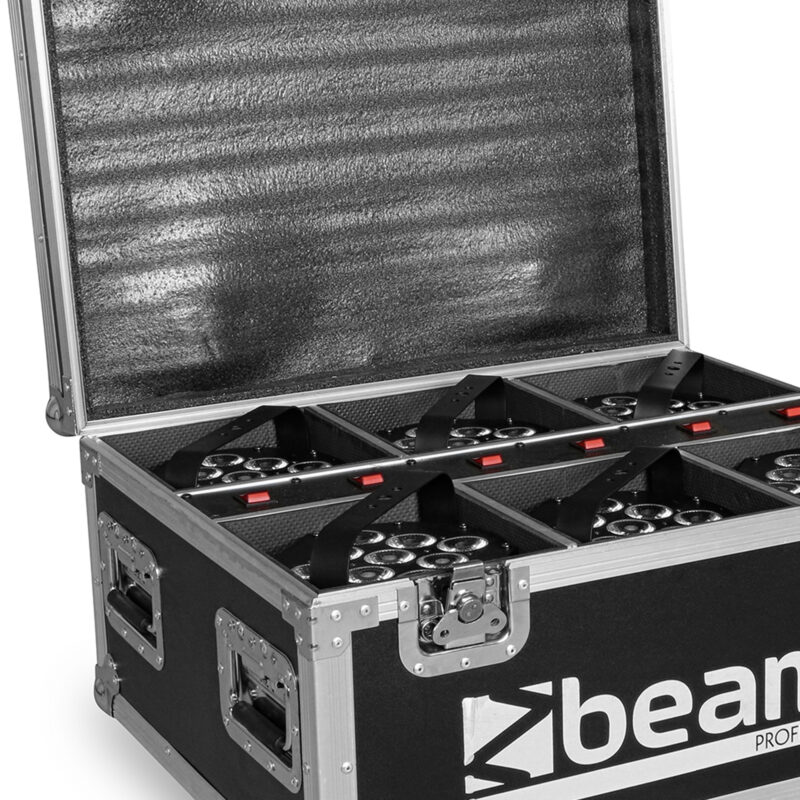BeamZ BBP60 6x Wireless Battery Powered Uplighter with Charger Case