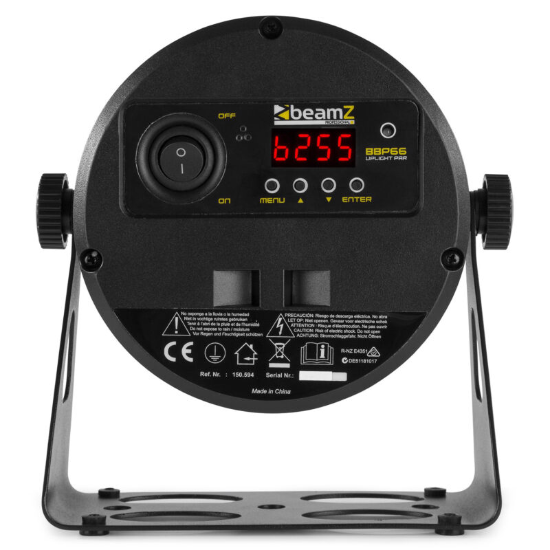 6 x BeamZ Pro BBP66 Wireless Battery Uplighters with Charger Case