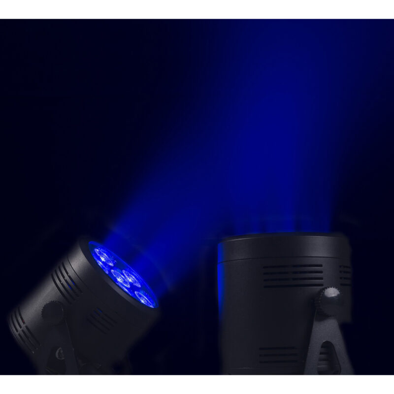 6 x BeamZ Pro BBP66 Wireless Battery Uplighters with Charger Case