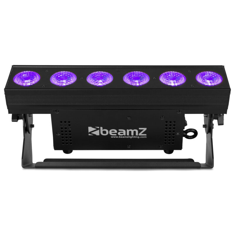 6x BeamZ BBB612 Battery LED Light Bar with Charger Flight Case