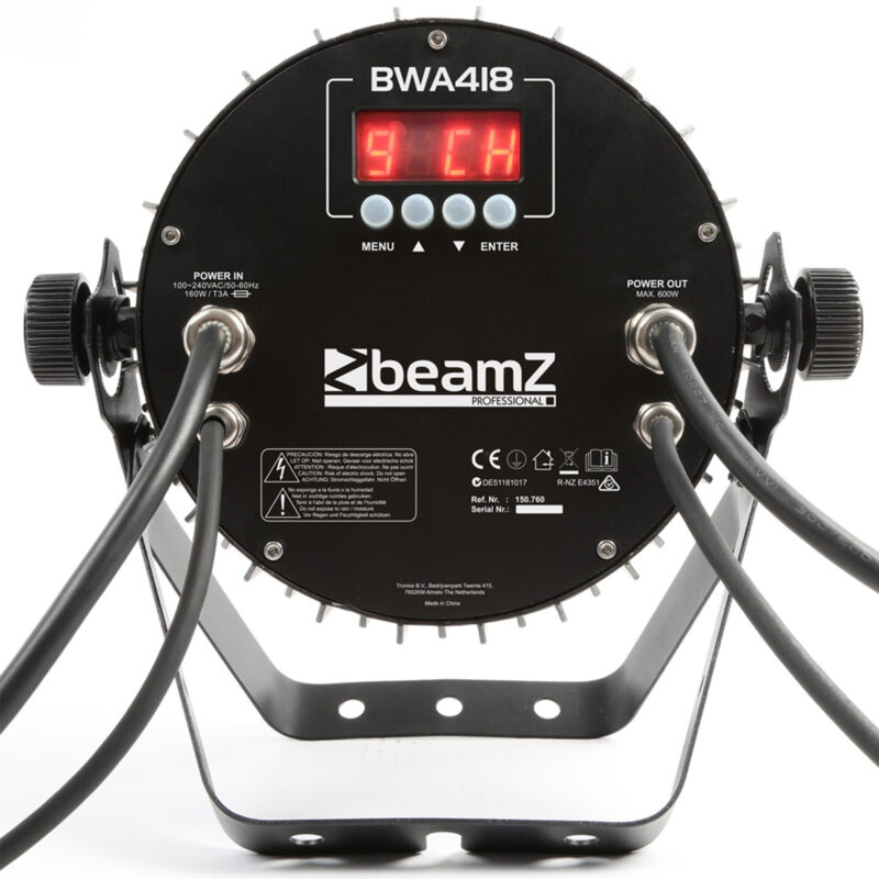 BeamZ PRO BWA418 Waterproof LED Par Can Light – IP65 – 18x12W