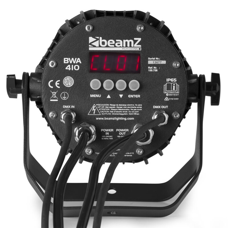 BeamZ PRO BWA410 Waterproof LED Par Can Light – IP65 – 7x10W