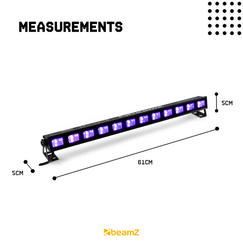 BeamZ BUVW123 LED UV Light & Warm White Bar