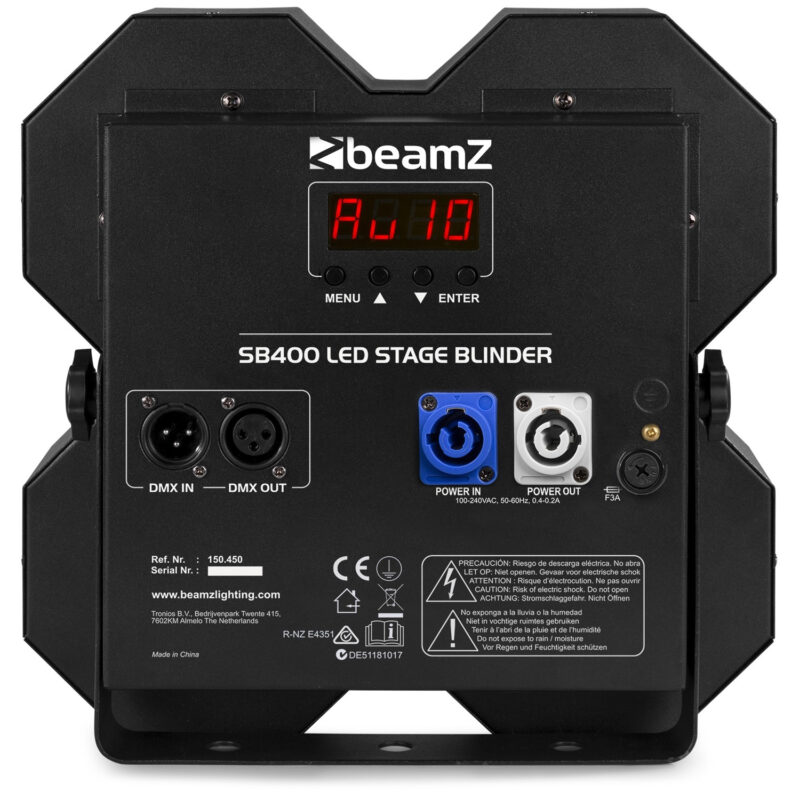 BeamZ SB400 2-in-1 COB LED Stage Blinder & Strobe – 4x 50W