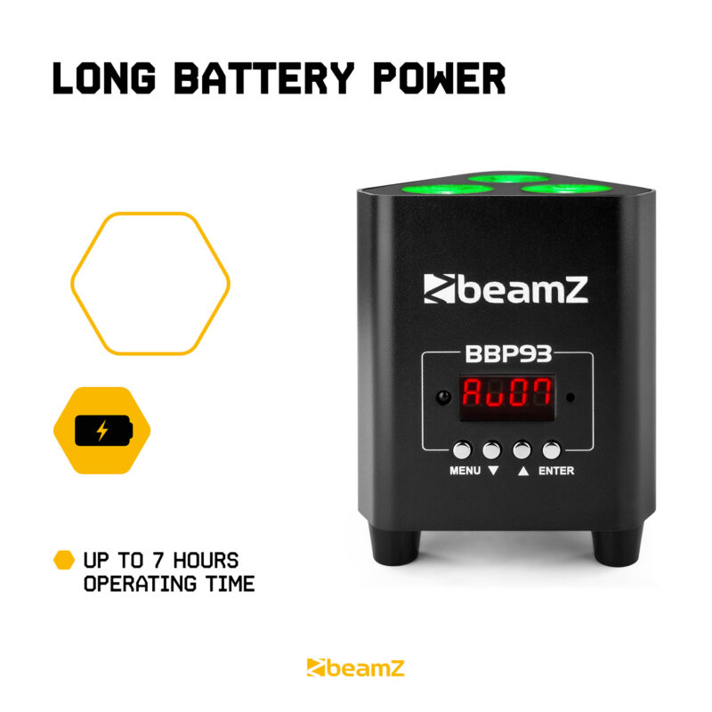 BeamZ BBP93 Wireless LED Battery Par Uplighter – 30W