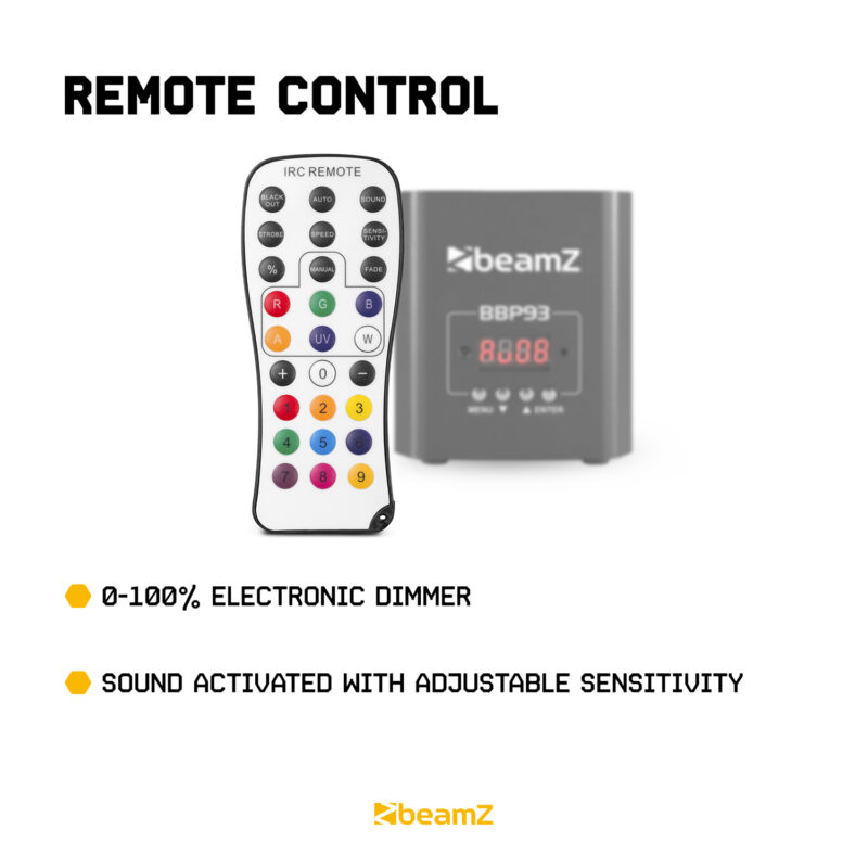 BeamZ BBP93 Wireless LED Battery Par Uplighter – 30W