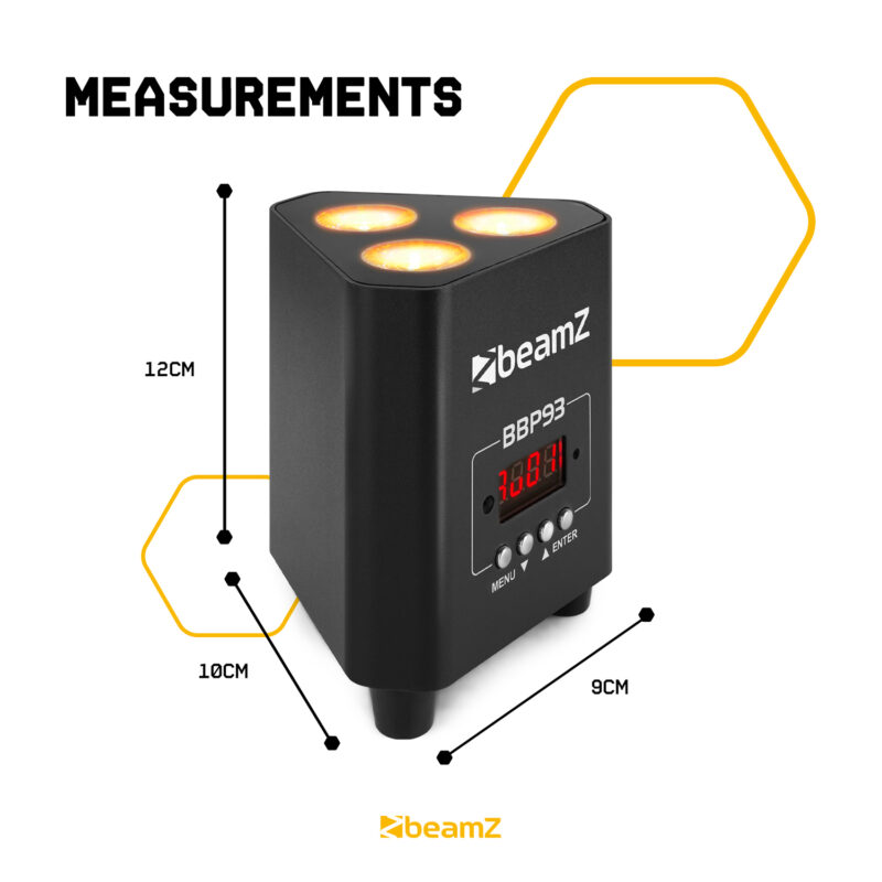 BeamZ BBP93 Wireless LED Battery Par Uplighter – 30W
