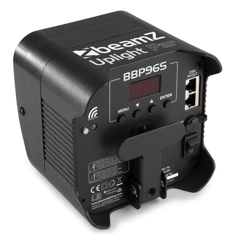 BeamZ BBP96S LED Battery Par Uplighter with Wireless DMX – 72W