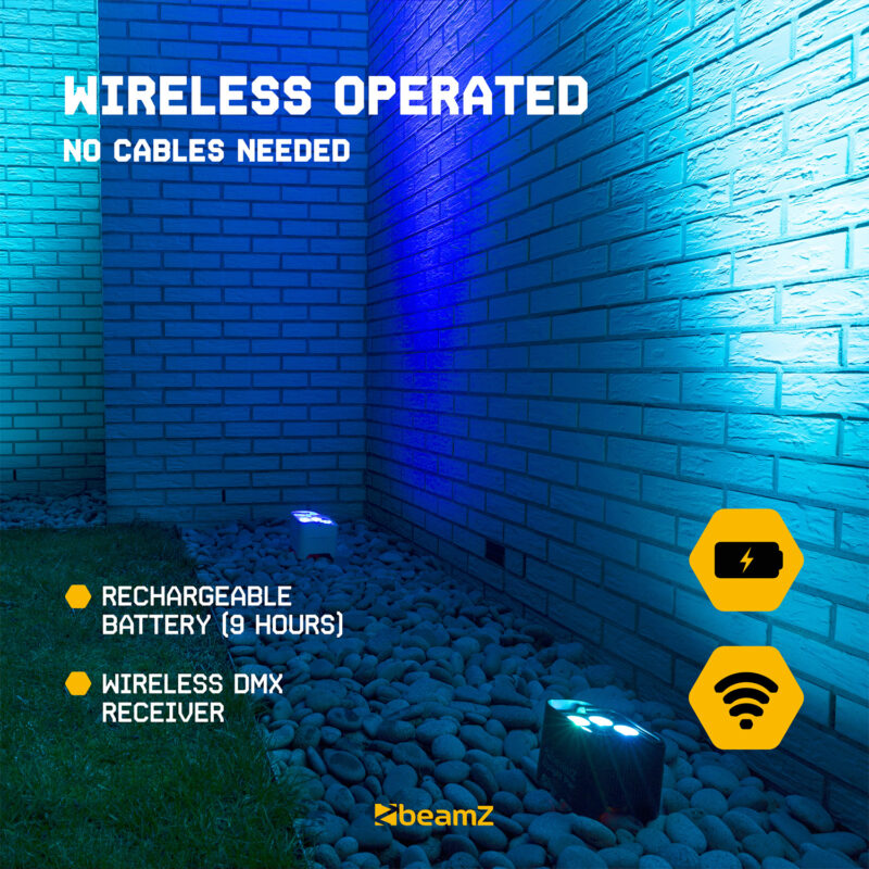 BeamZ BBP96SW Battery Par Uplighter with Wireless DMX – 72W