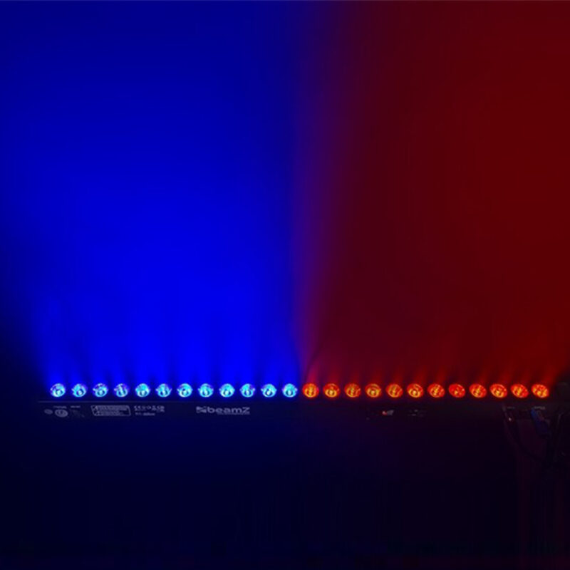 4x BeamZ BBB243 Battery Powered LED Light Bars with Charger Case