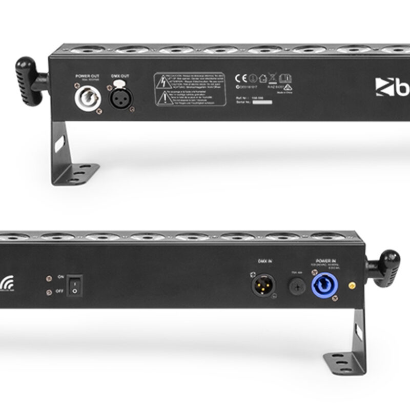 4x BeamZ BBB243 Battery Powered LED Light Bars with Charger Case
