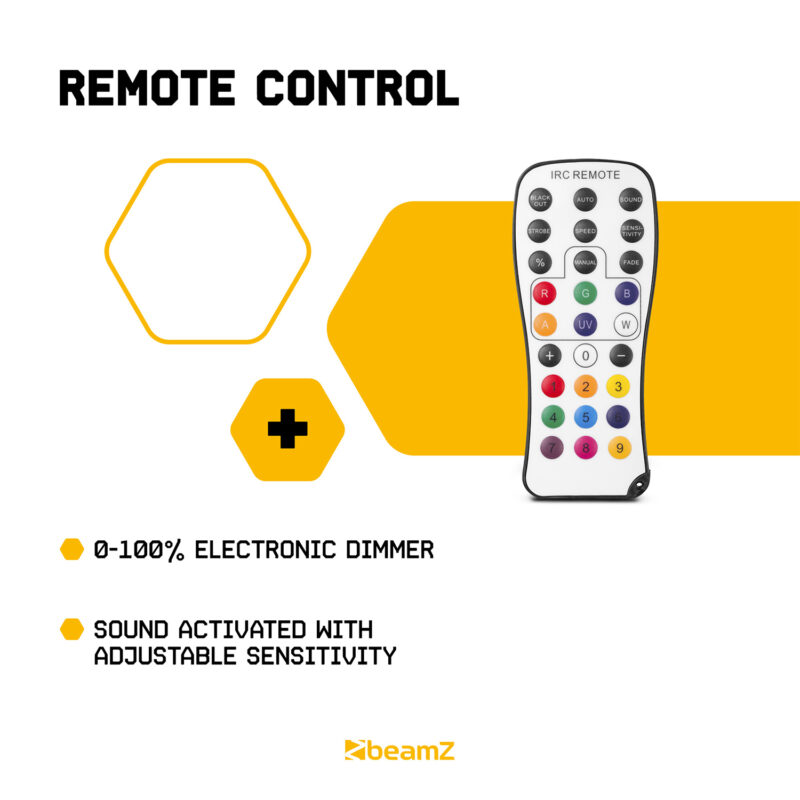 BeamZ BBP96SC Battery Par Uplighter with Wireless DMX – 72W