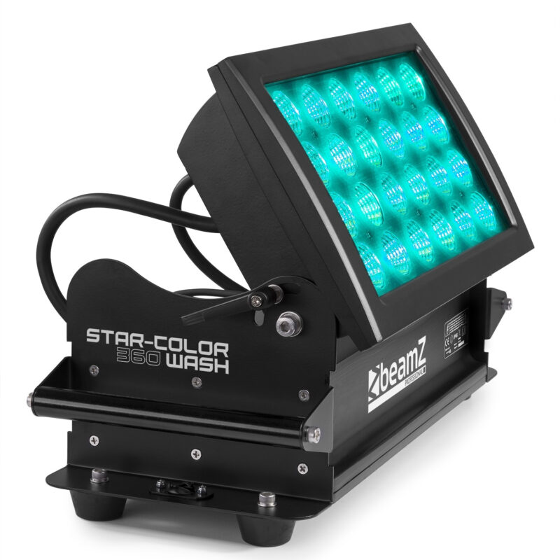 4x BeamZ Star-Color360W LED Architectural Flood Lights with Flight Case