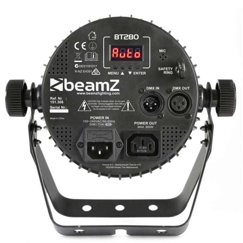 BeamZ BT280 LED Flat Par Can Light – 7x 10W