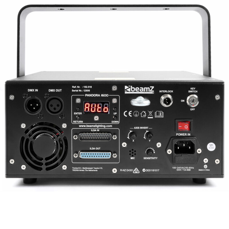 BeamZ Professional Pandora 1600 TTL Laser Light – 1.3W RGB