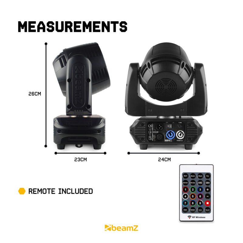BeamZ Pro Fuze610Z LED Moving Head Wash Lights with Flight Case