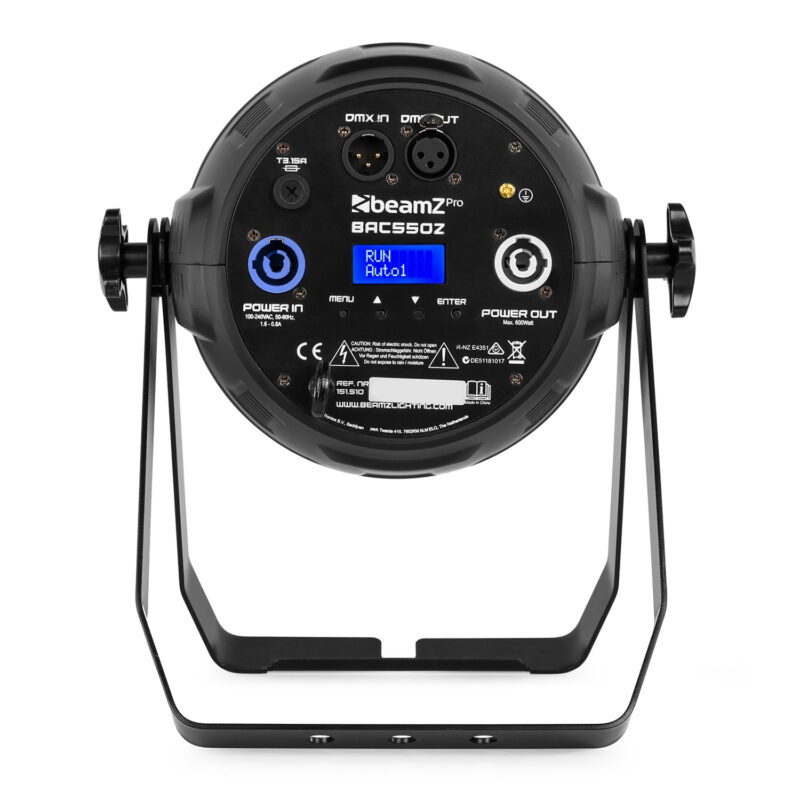 BeamZ BAC550Z Aluminum LED Par Can with Zoom – 19x 15W RGBW