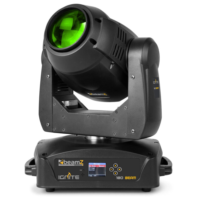 BeamZ Pro IGNITE180 LED Beam Moving Head Lights with Flight Case