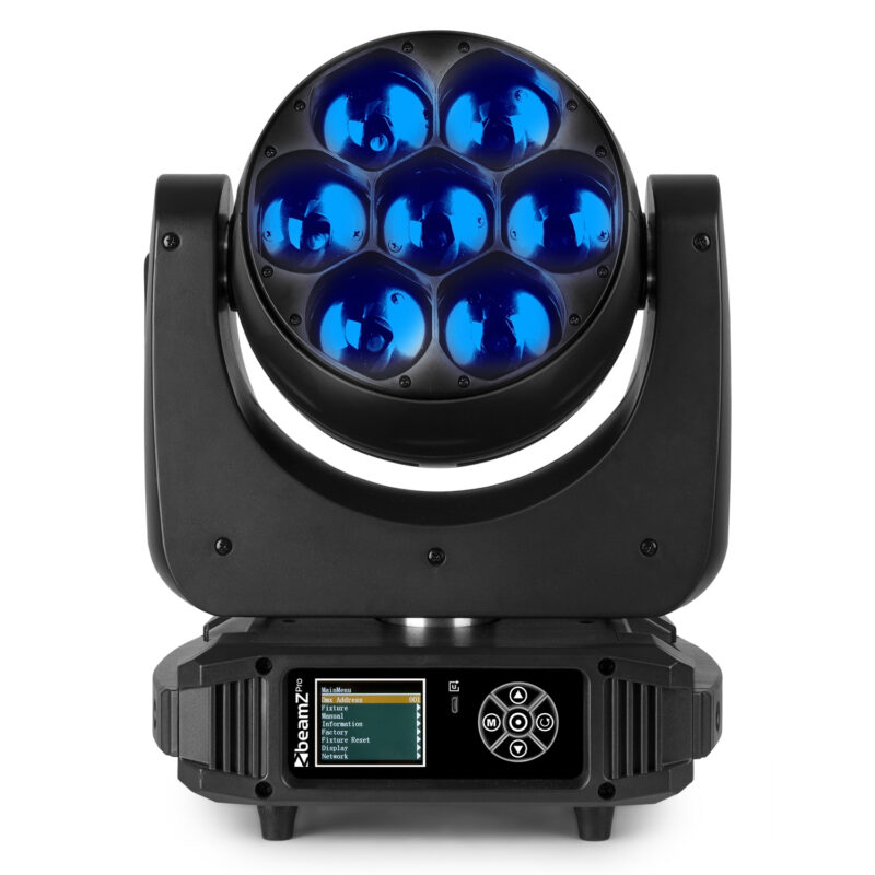 BeamZ Pro MHL740 LED Moving Head Wash Lights with Flight Case