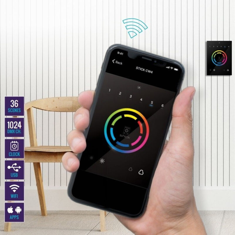 BeamZ STICK-CW4 WiFi DMX Software Wall Control Interface