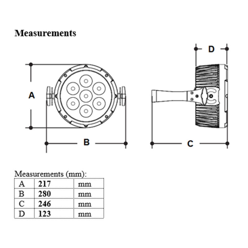 BeamZ WBP1212IP Weatherproof Battery Powered LED Par Can Uplighter