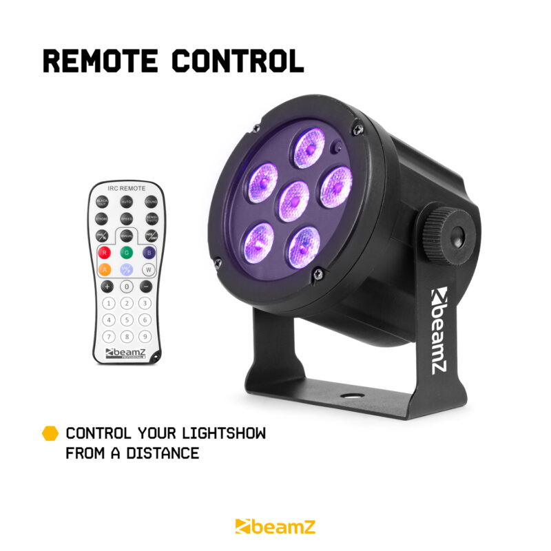 BeamZ SlimPar30 UV Par Can Light – 6x 2W