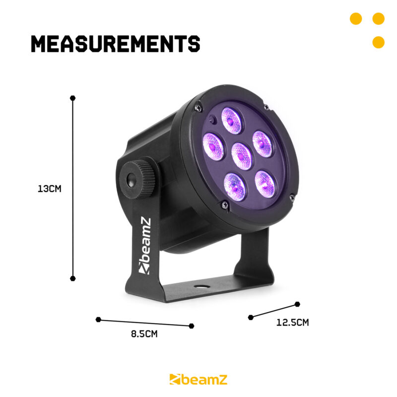 BeamZ SlimPar30 UV Par Can Light – 6x 2W