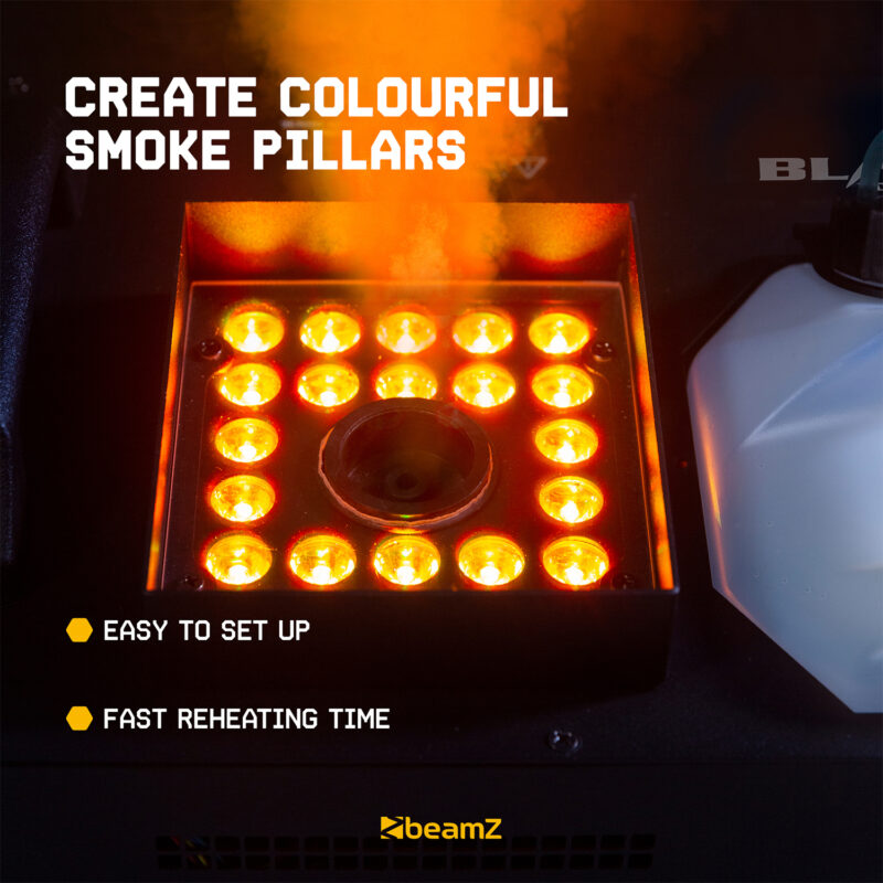 BeamZ BLAZE1200 1200W Vertical Smoke Machine 24x4W 4in1 LED
