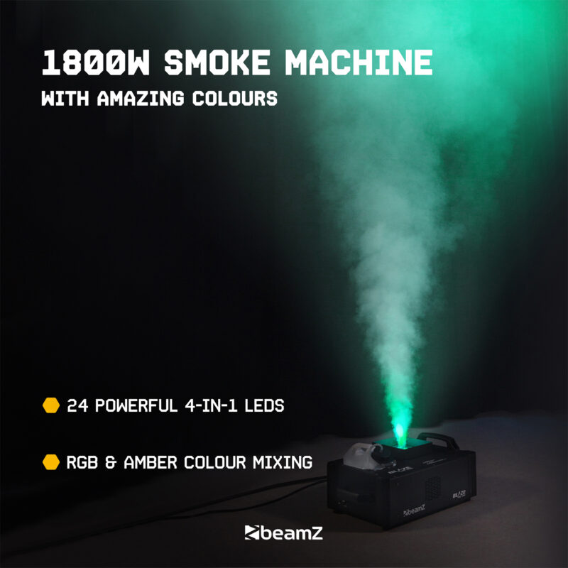 BeamZ BLAZE1800 Vertical Smoke Machine 24x4W 4in1 LED
