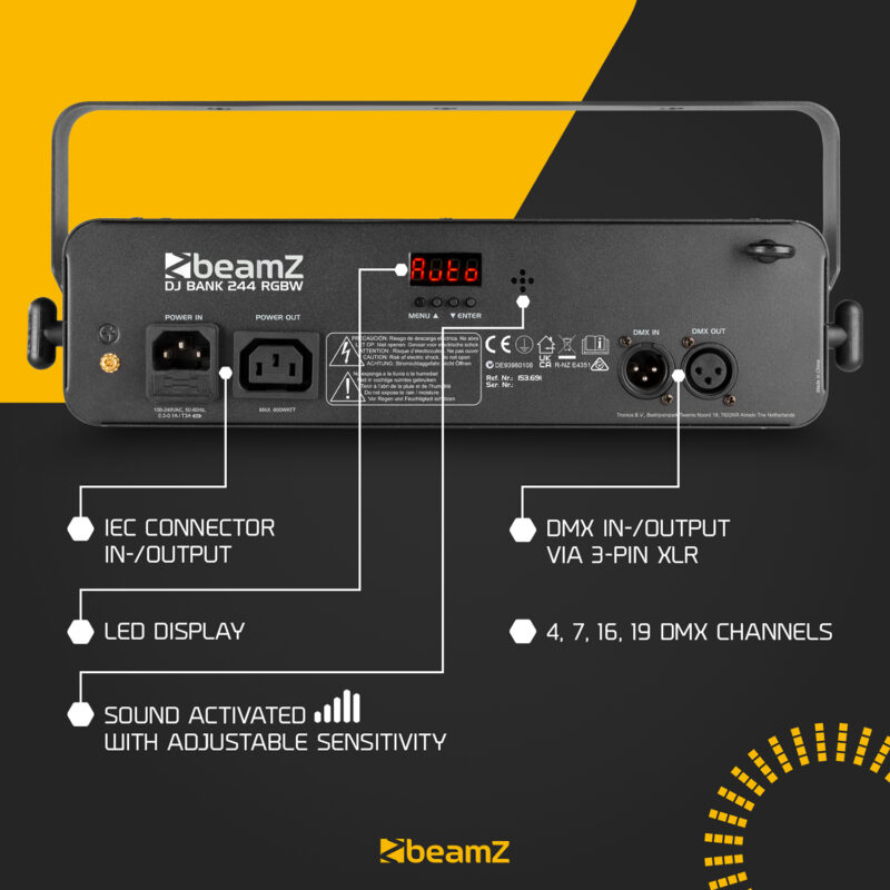 BeamZ DJ Bank 244 LED Light Effect with Remote Control