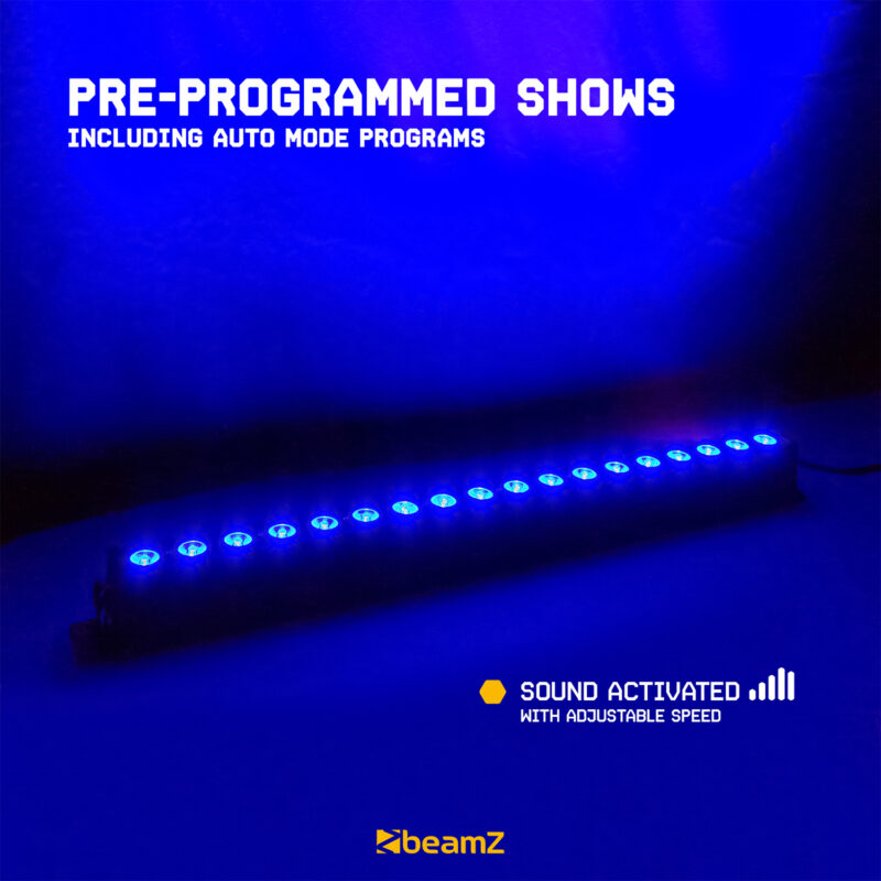 BeamZ LCB183 LED Wall Washer Uplight Bar – 18x 3W