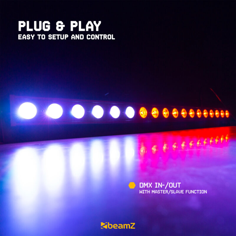 BeamZ LCB183 LED Wall Washer Uplight Bar – 18x 3W