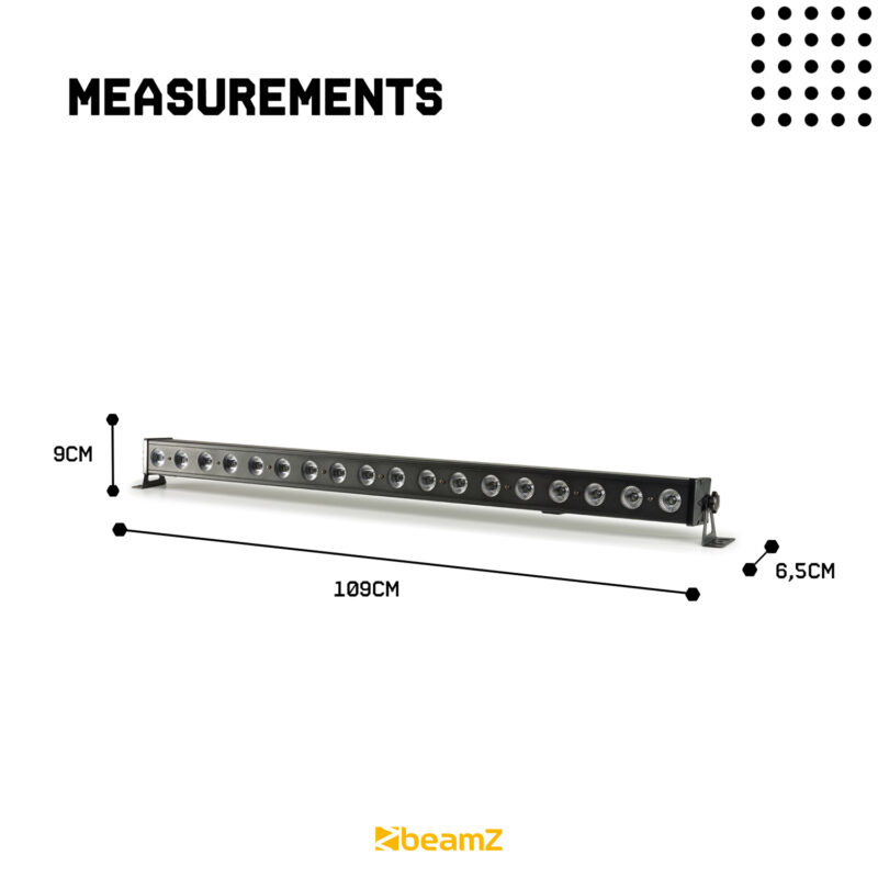 BeamZ LCB183 LED Wall Washer Uplight Bar – 18x 3W