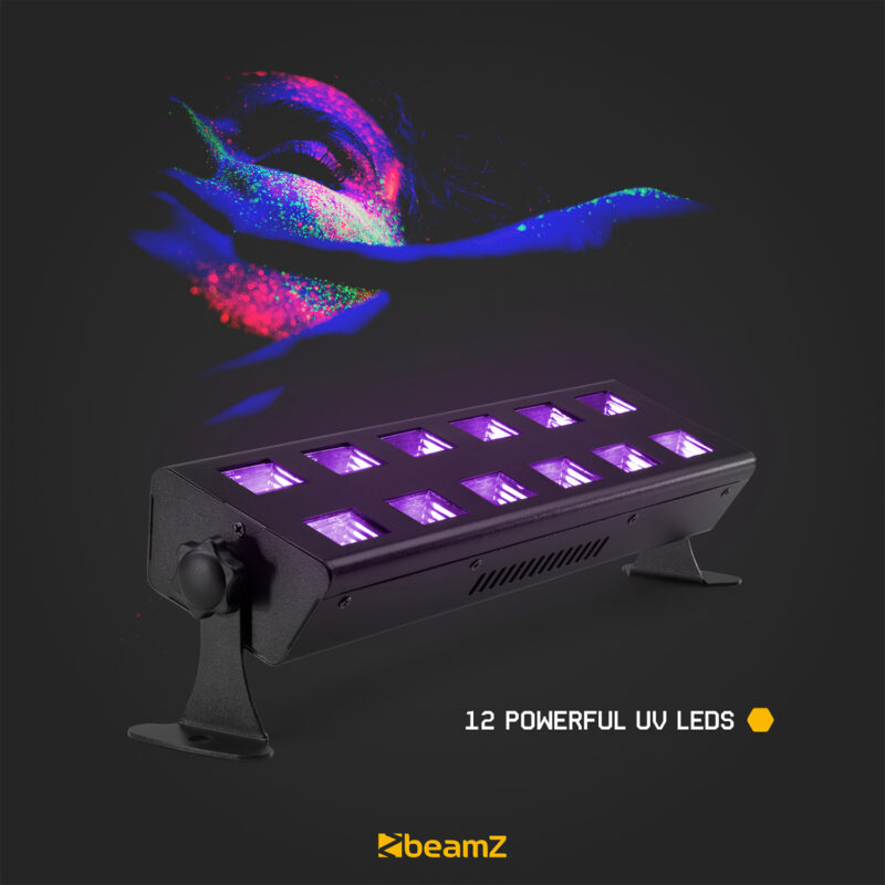 BeamZ BUV263 UV Blacklight Bar – 12x 3W LEDs